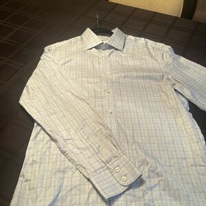 Gently work Men’s Charles Tyrwhitt button down plaid shirt. 16 1/2 by 34 inches